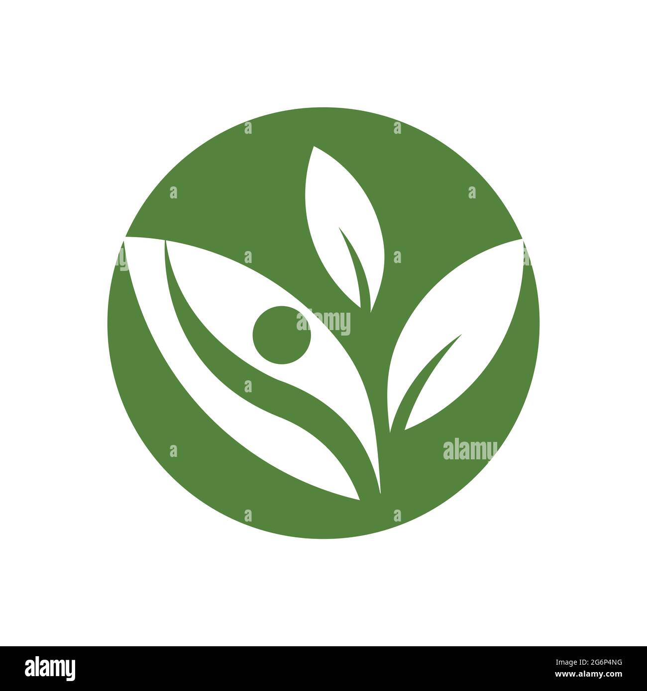 modern people leaf logo vector illustration design template Stock ...