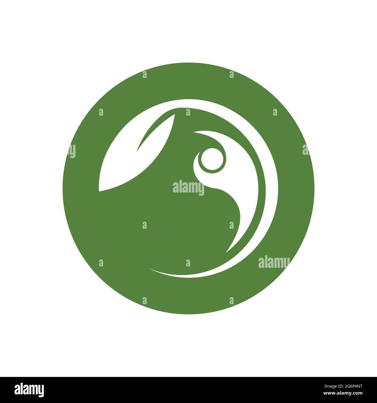 modern people leaf logo vector illustration design template Stock ...