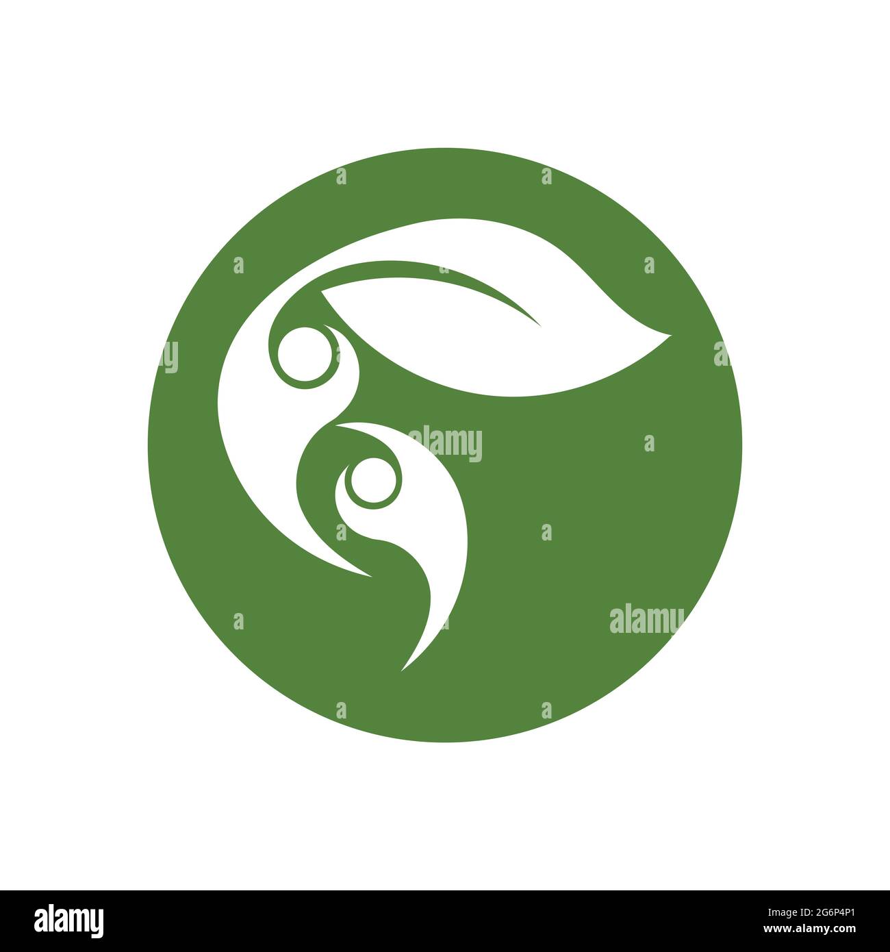 modern people leaf logo vector illustration design template Stock ...