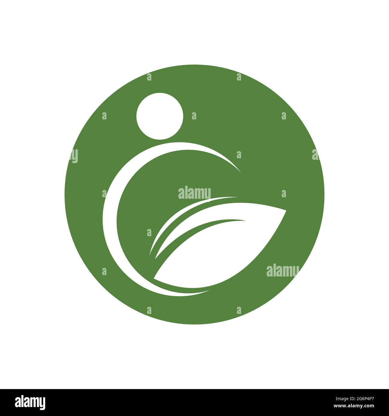 modern people leaf logo vector illustration design template Stock ...