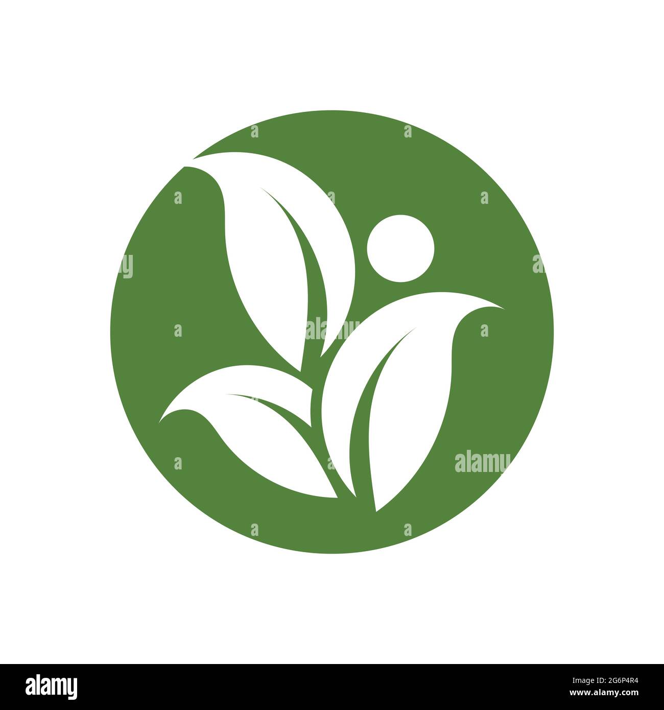 modern people leaf logo vector illustration design template Stock ...