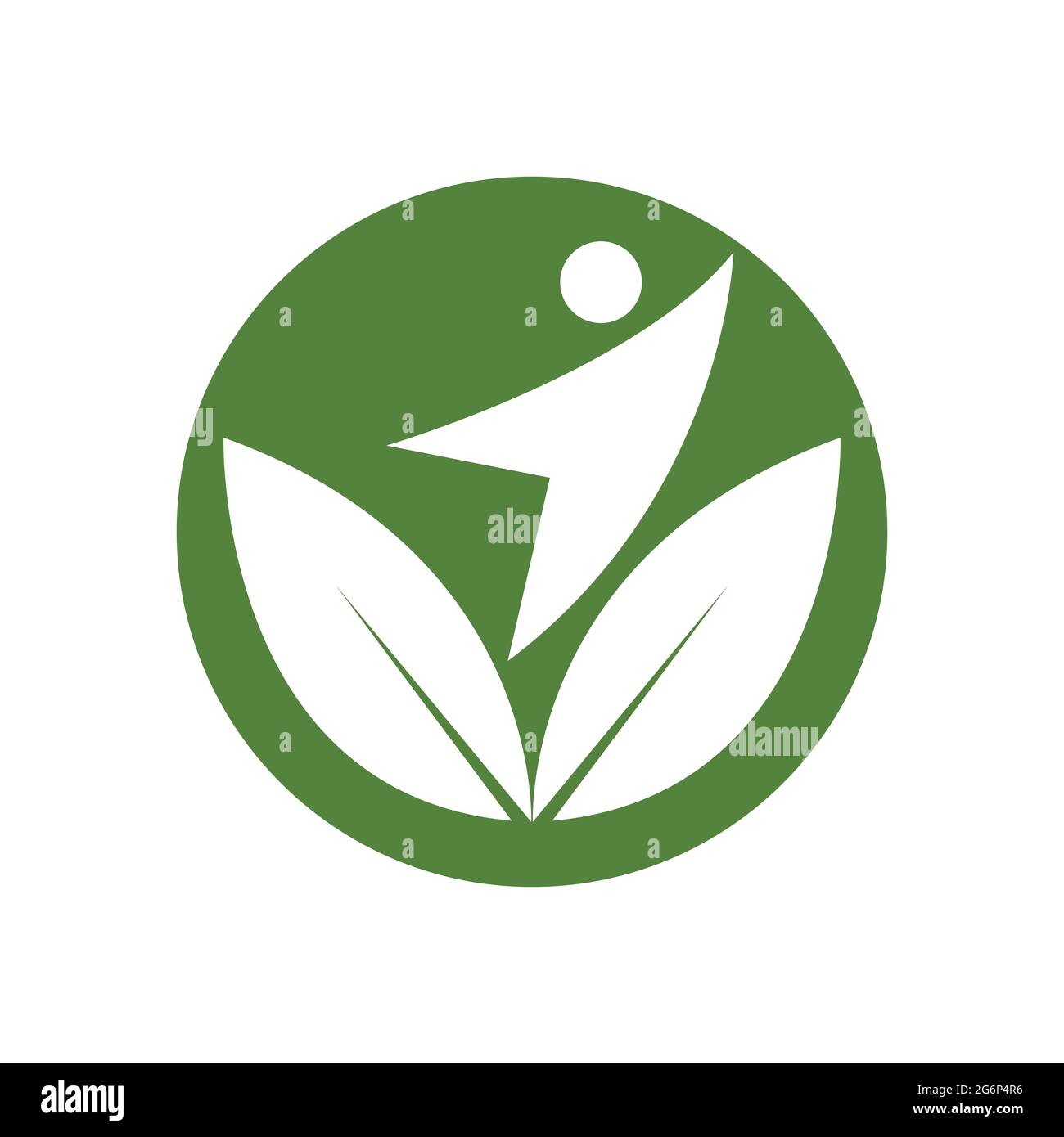 modern people leaf logo vector illustration design template Stock ...