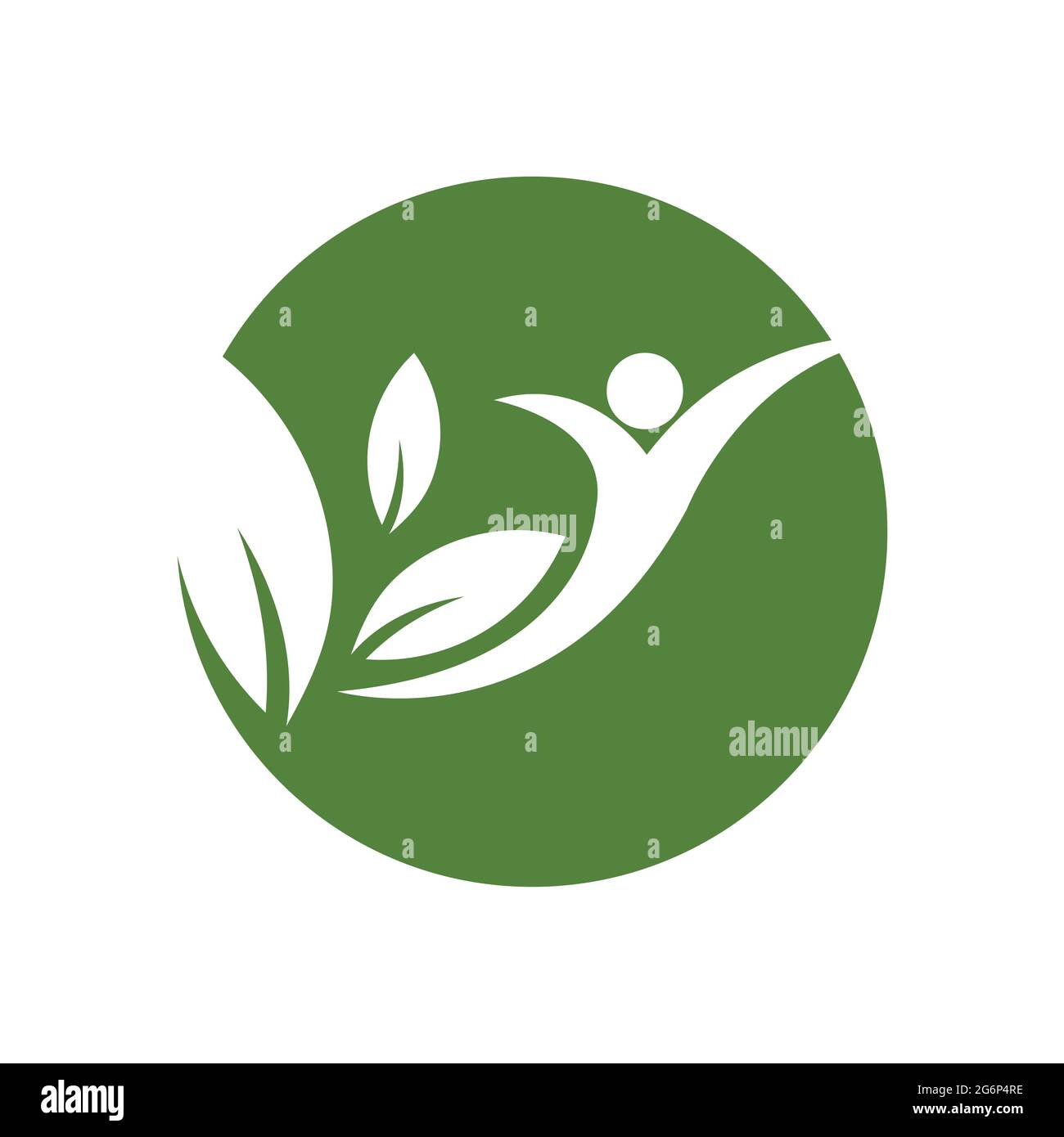 modern people leaf logo vector illustration design template Stock ...