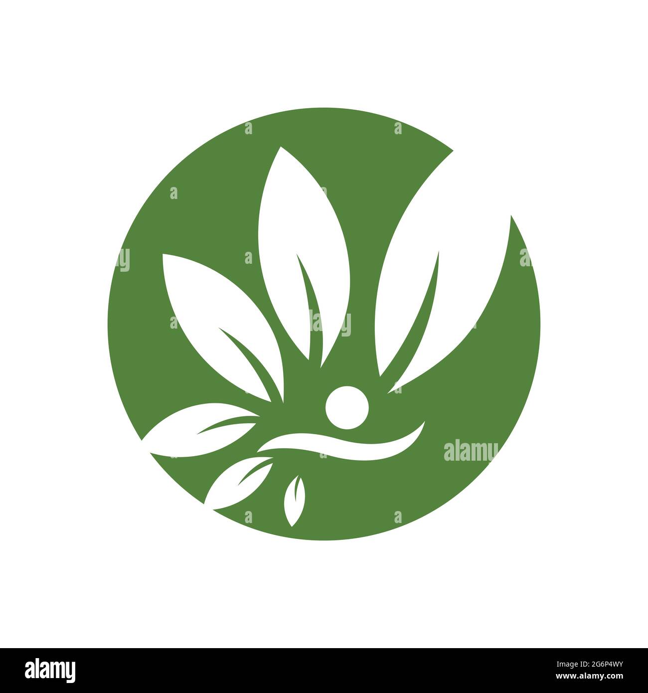modern people leaf logo vector illustration design template Stock ...