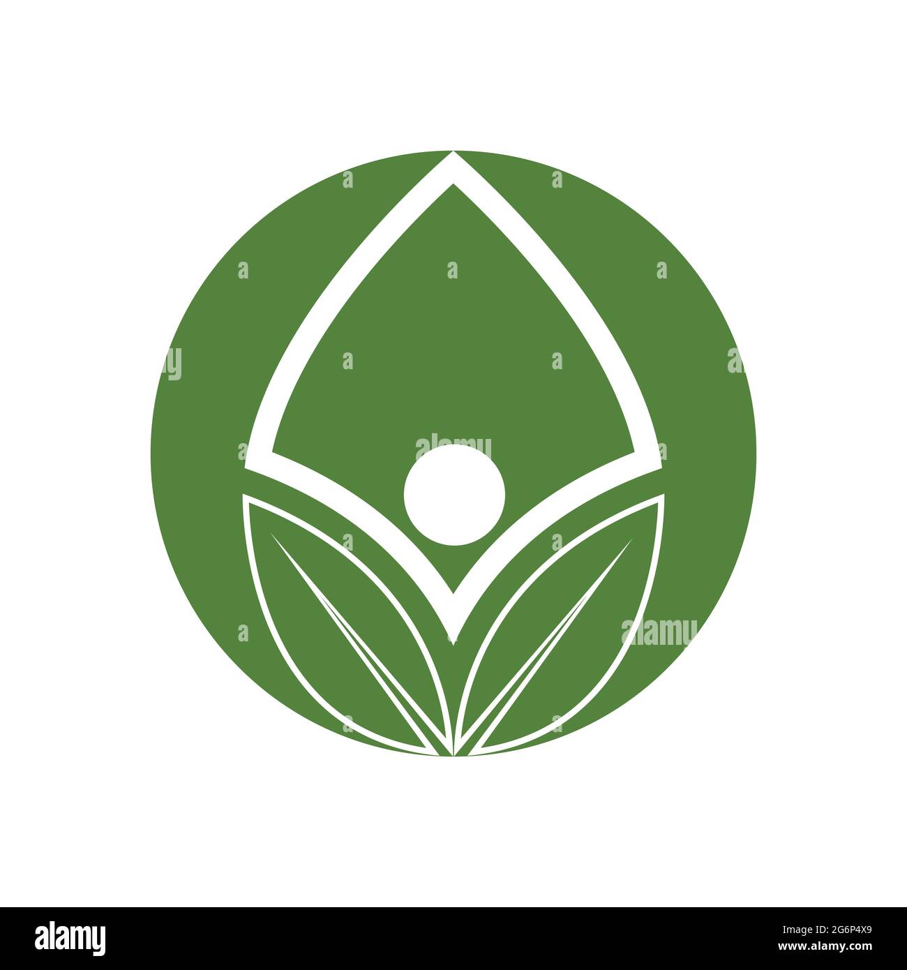 modern people leaf logo vector illustration design template Stock Vector