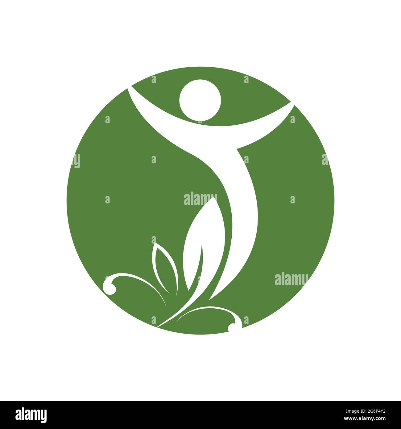 modern people leaf logo vector illustration design template Stock ...