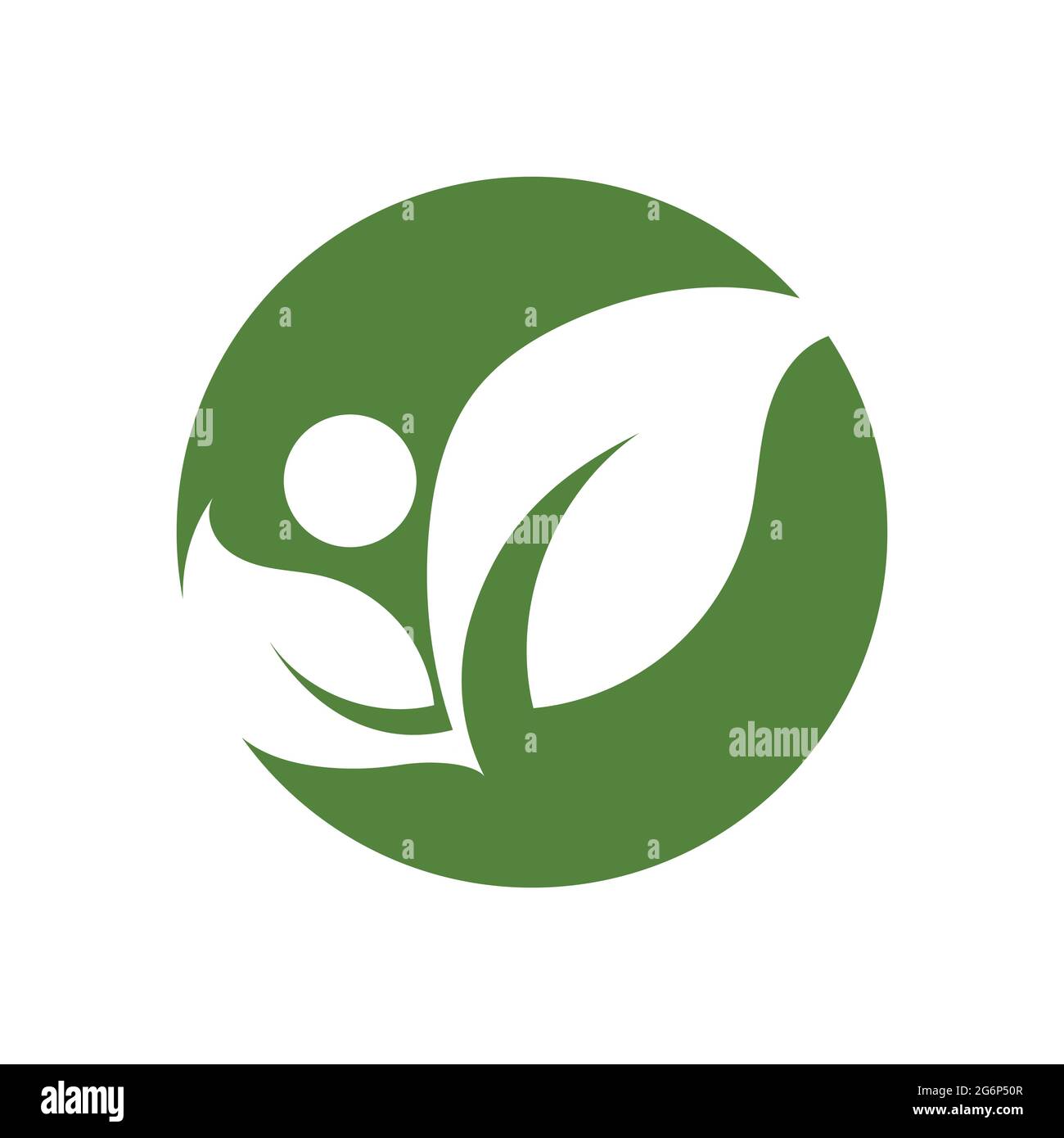 modern people leaf logo vector illustration design template Stock Vector