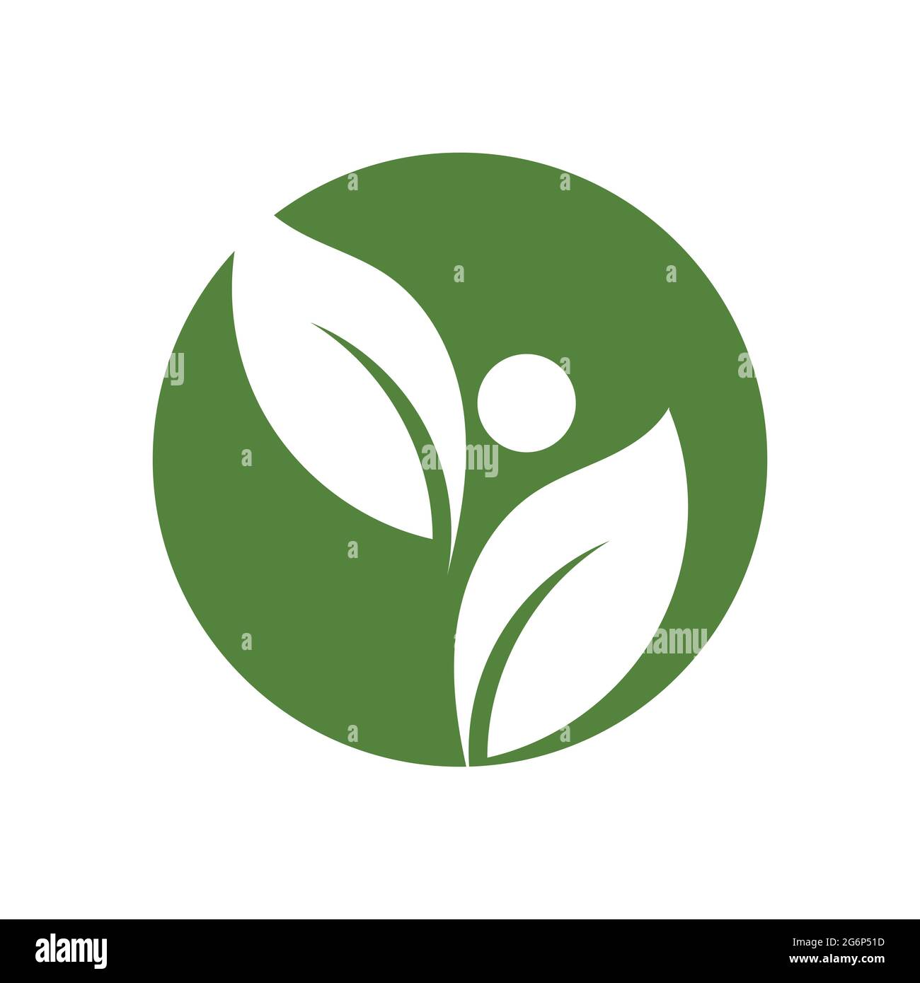 modern people leaf logo vector illustration design template Stock ...