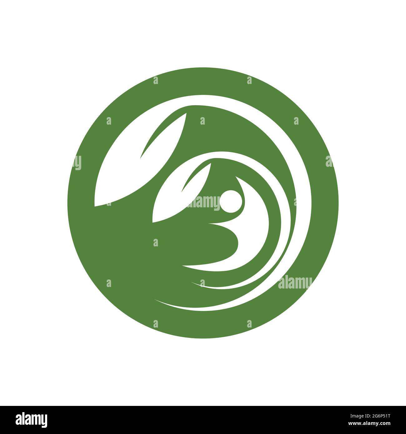 modern people leaf logo vector illustration design template Stock ...