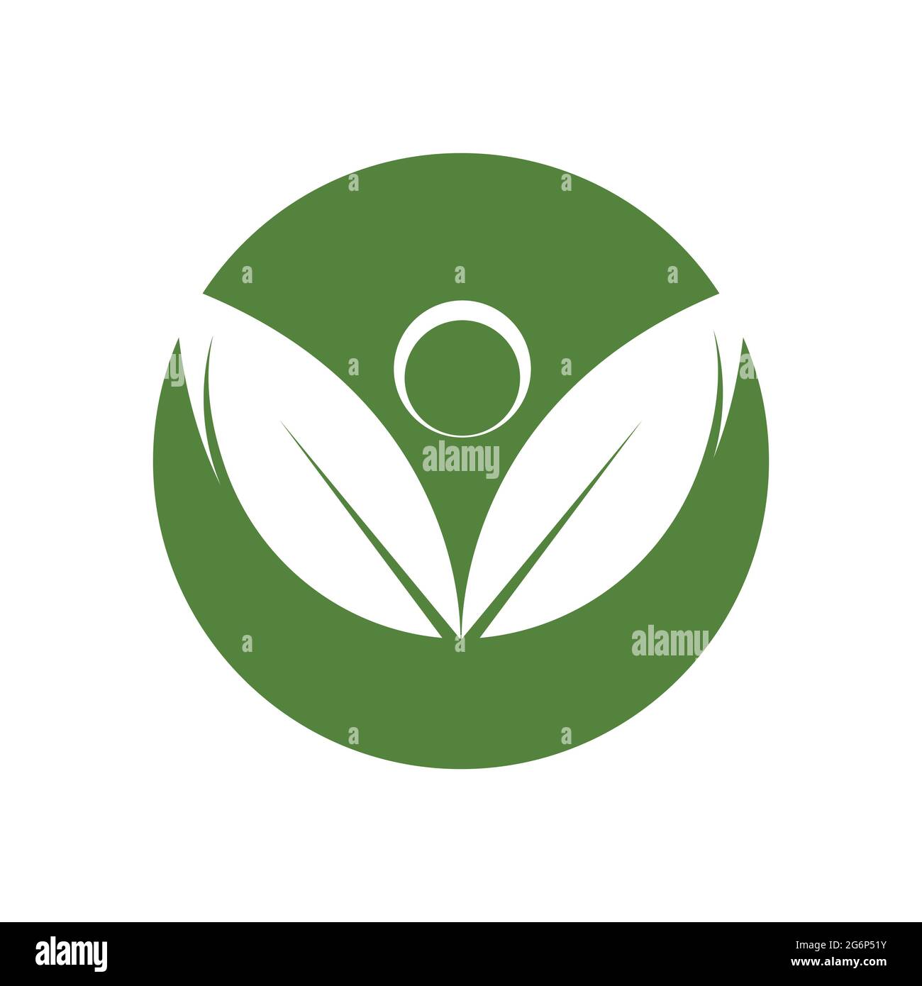 modern people leaf logo vector illustration design template Stock ...