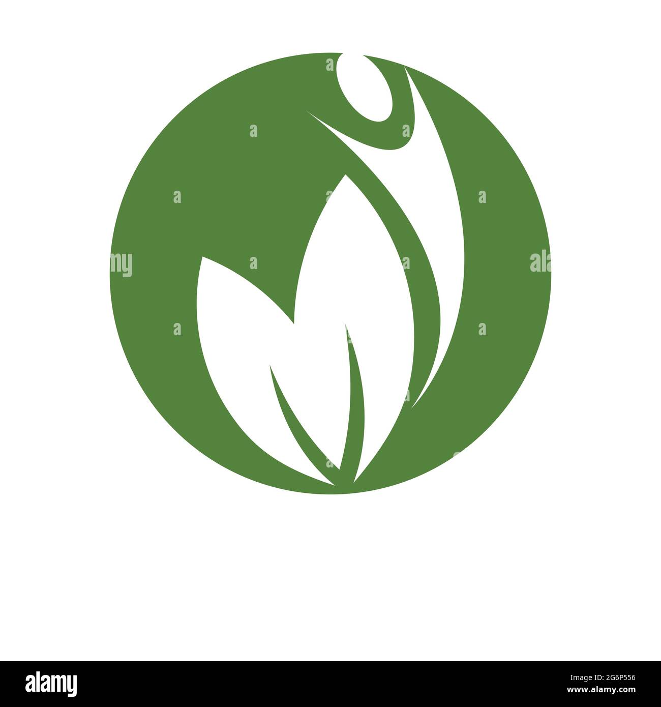 modern people leaf logo vector illustration design template Stock ...