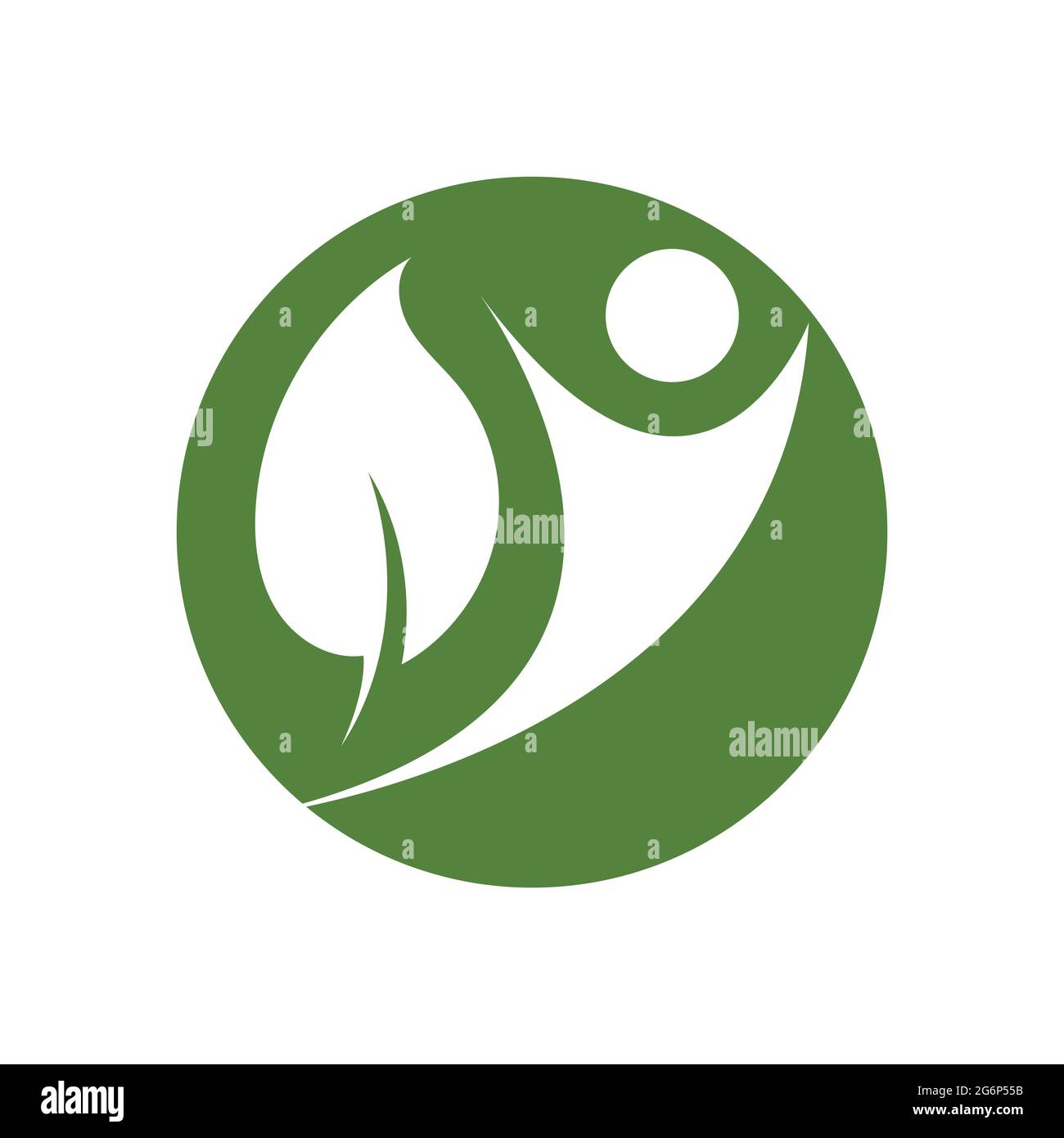 modern people leaf logo vector illustration design template Stock ...