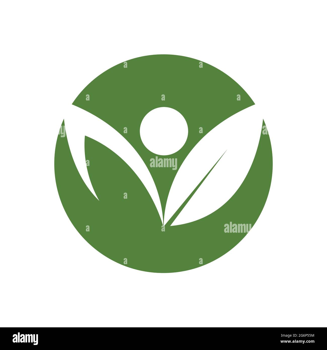 modern people leaf logo vector illustration design template Stock ...
