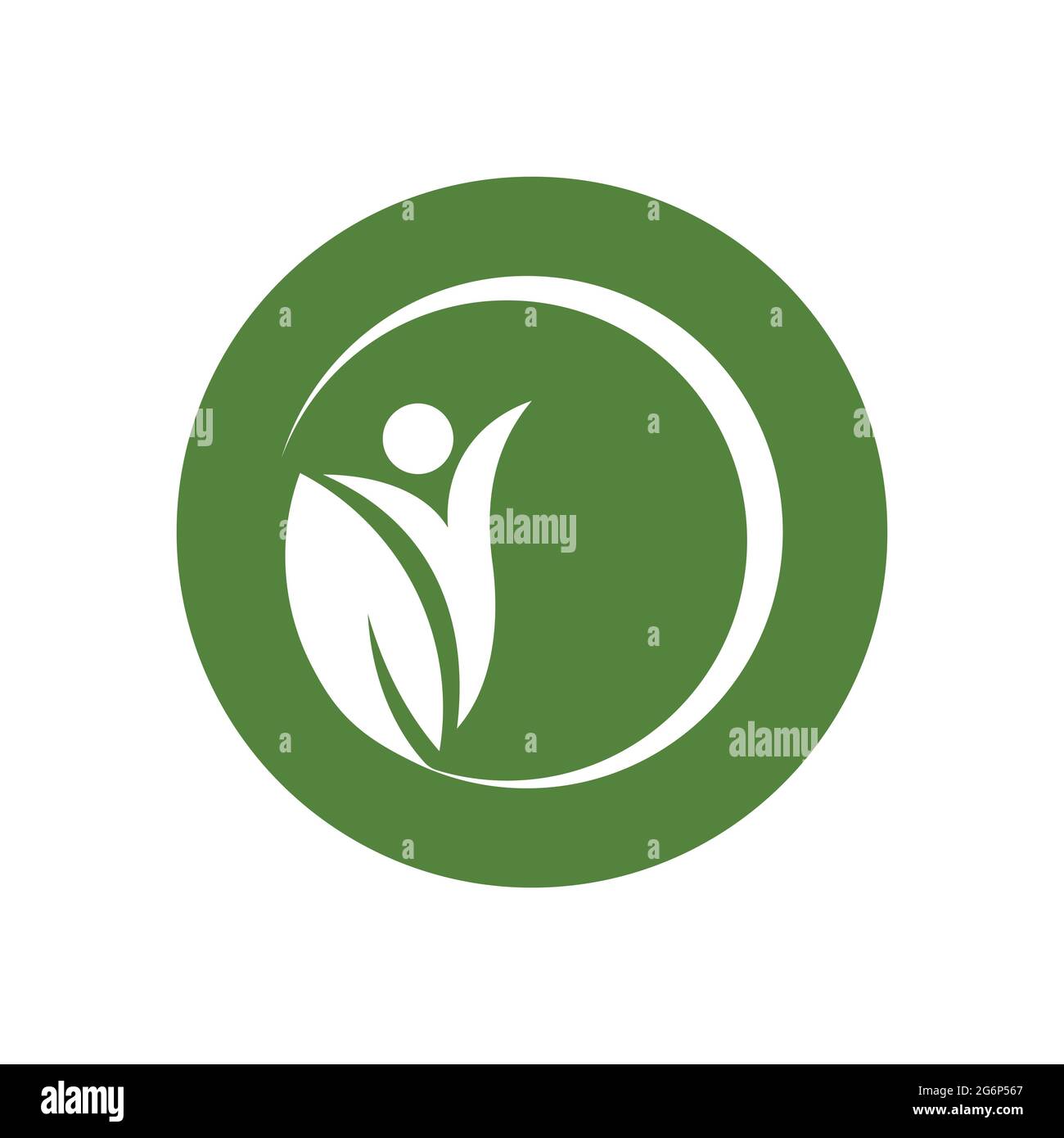 modern people leaf logo vector illustration design template Stock ...