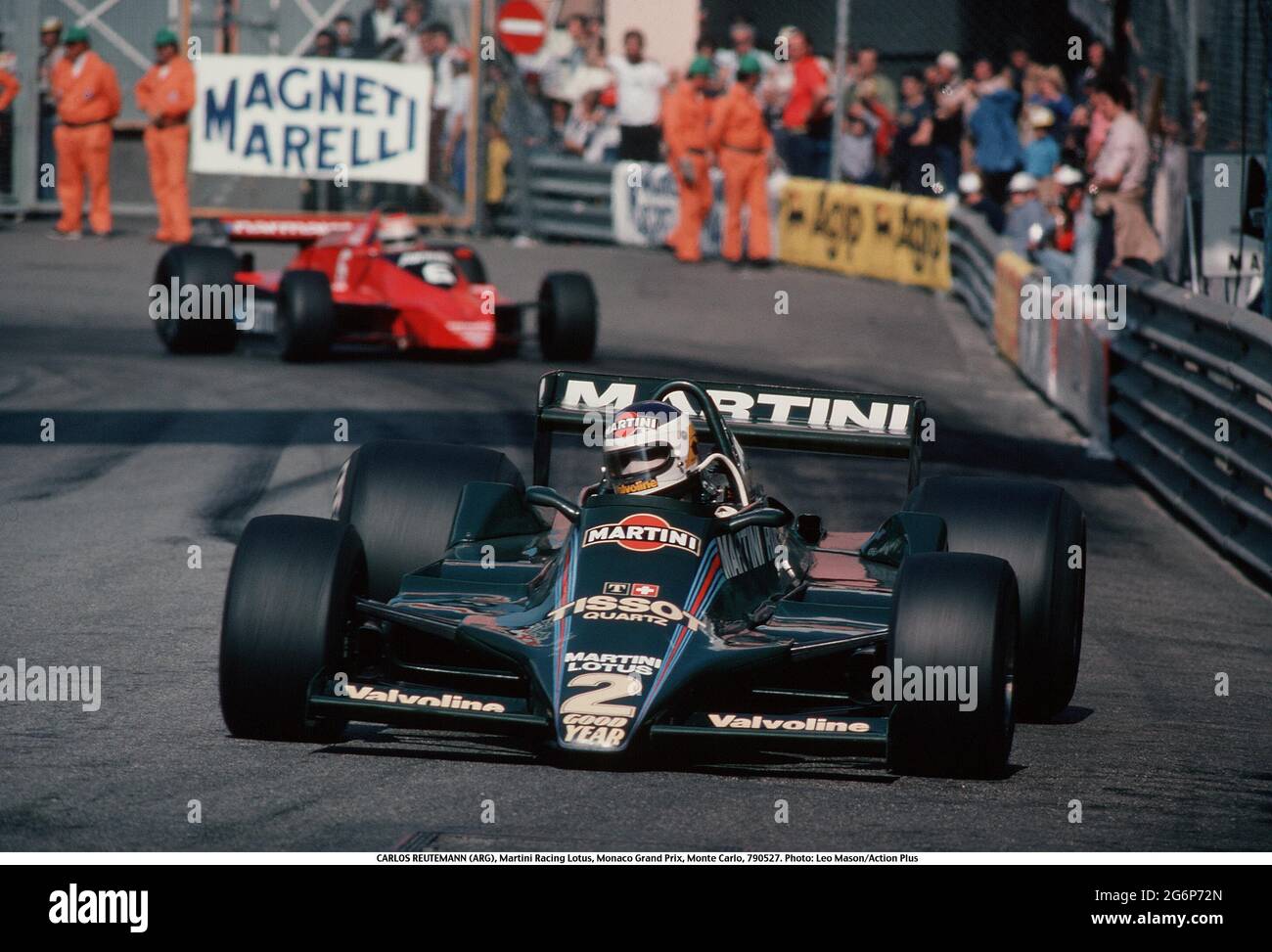 CARLOS REUTEMANN (ARG), Martini Racing Lotus, Monaco Grand Prix, Monte Carlo, 790527. Photo: Leo Mason/Action Plus.1979.formula 1 f1.driver drivers.motor sport sports motorsport motorsports.racing car cars.grand prix gp Stock Photo