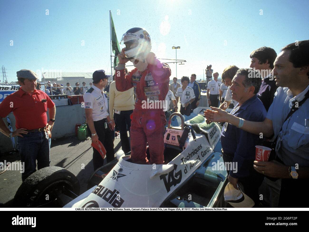 17th October 1981 Las Vegas, Nevada, USA; CARLOS REUTEMANN (ARG), Tag Williams Team, Caesars Palace Grand Prix, Las Vegas USA Stock Photo