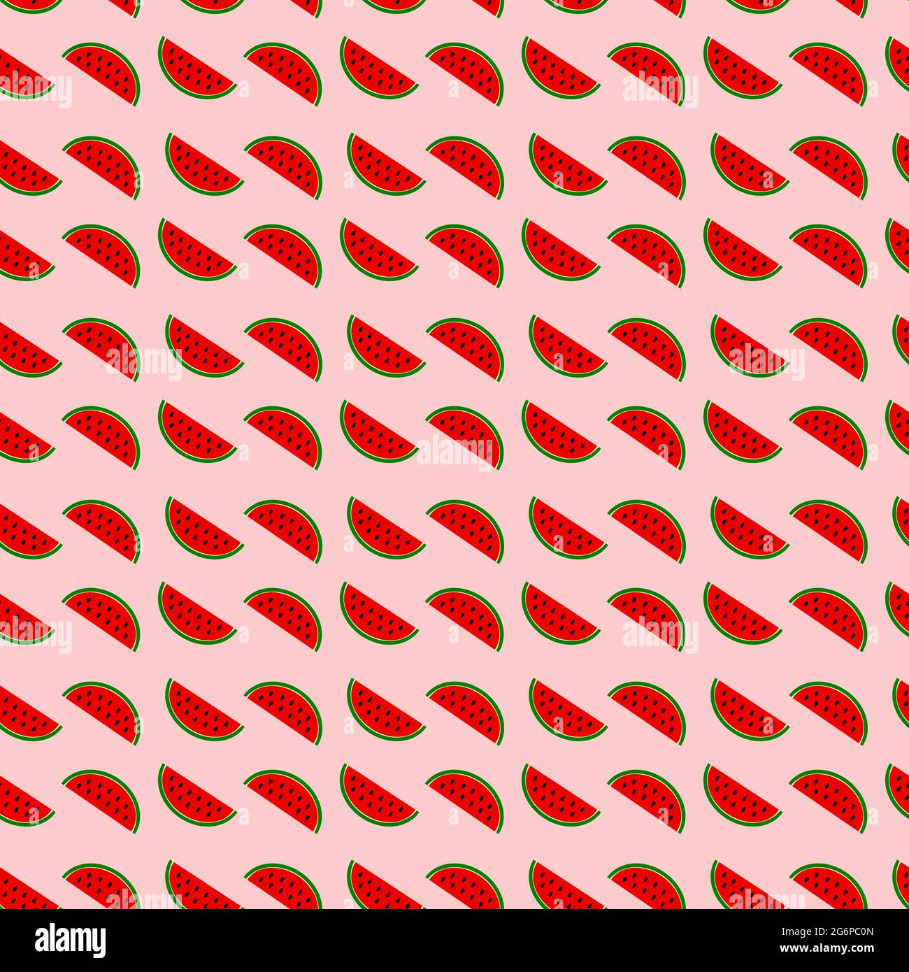 Cute red watermelon slice design on pink background seamless pattern ...