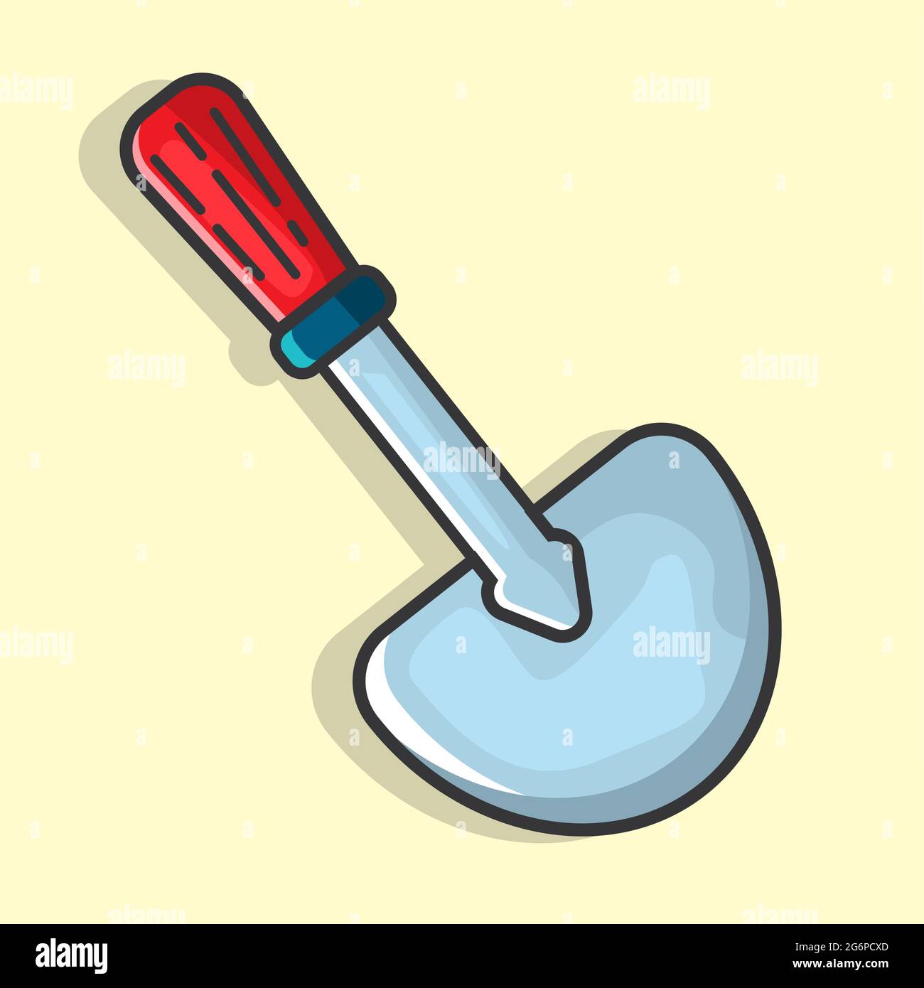 shovel for garden equipment isolated vector illustration in flat style Stock Vector
