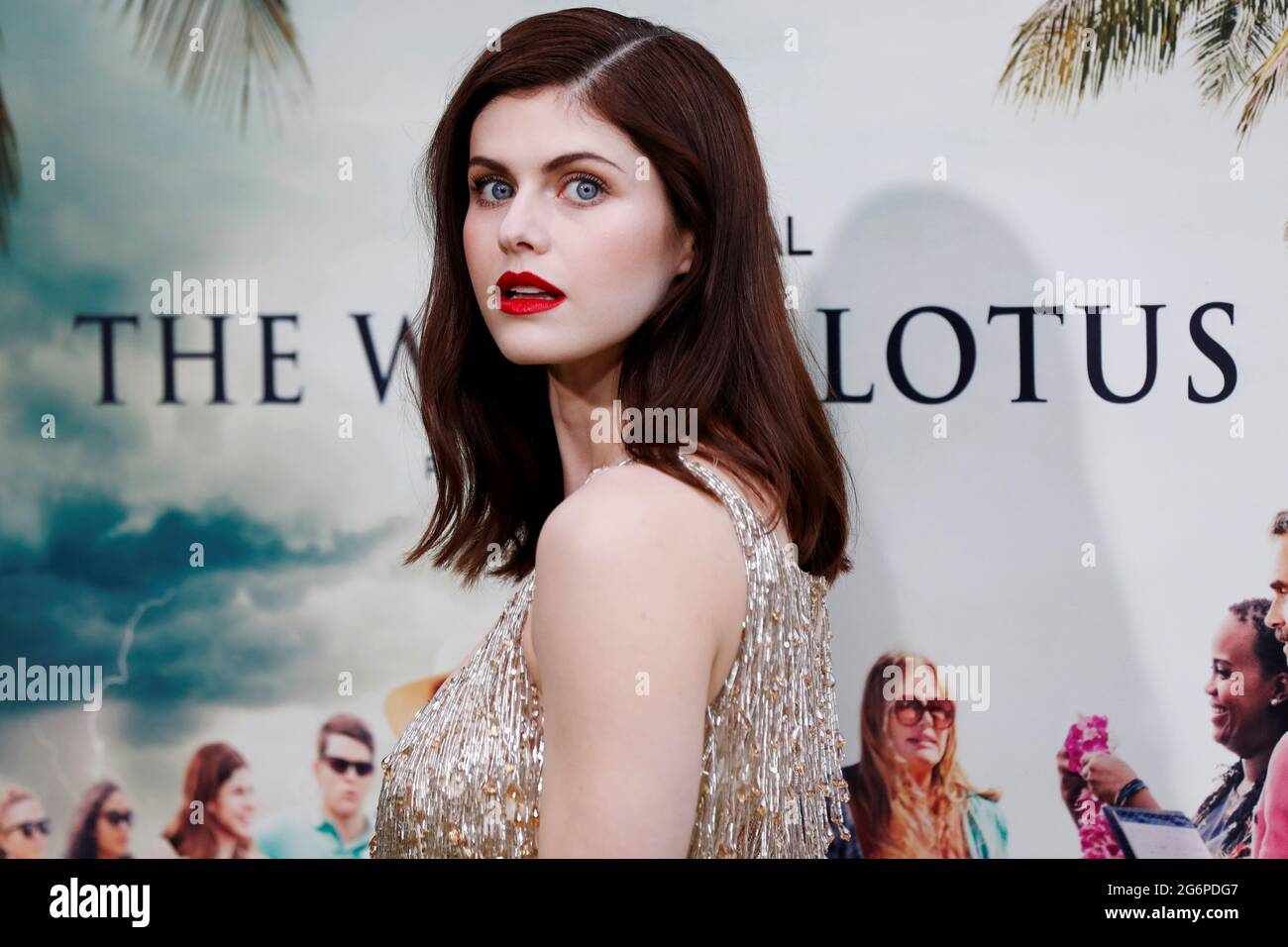 Cast member Alexandra Daddario attends a premiere for the limited