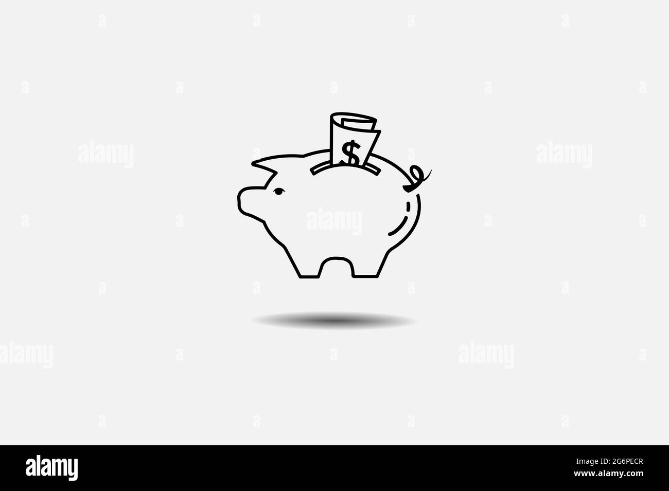 piggy bank icon and save money icon. vector wallet logo design template ...