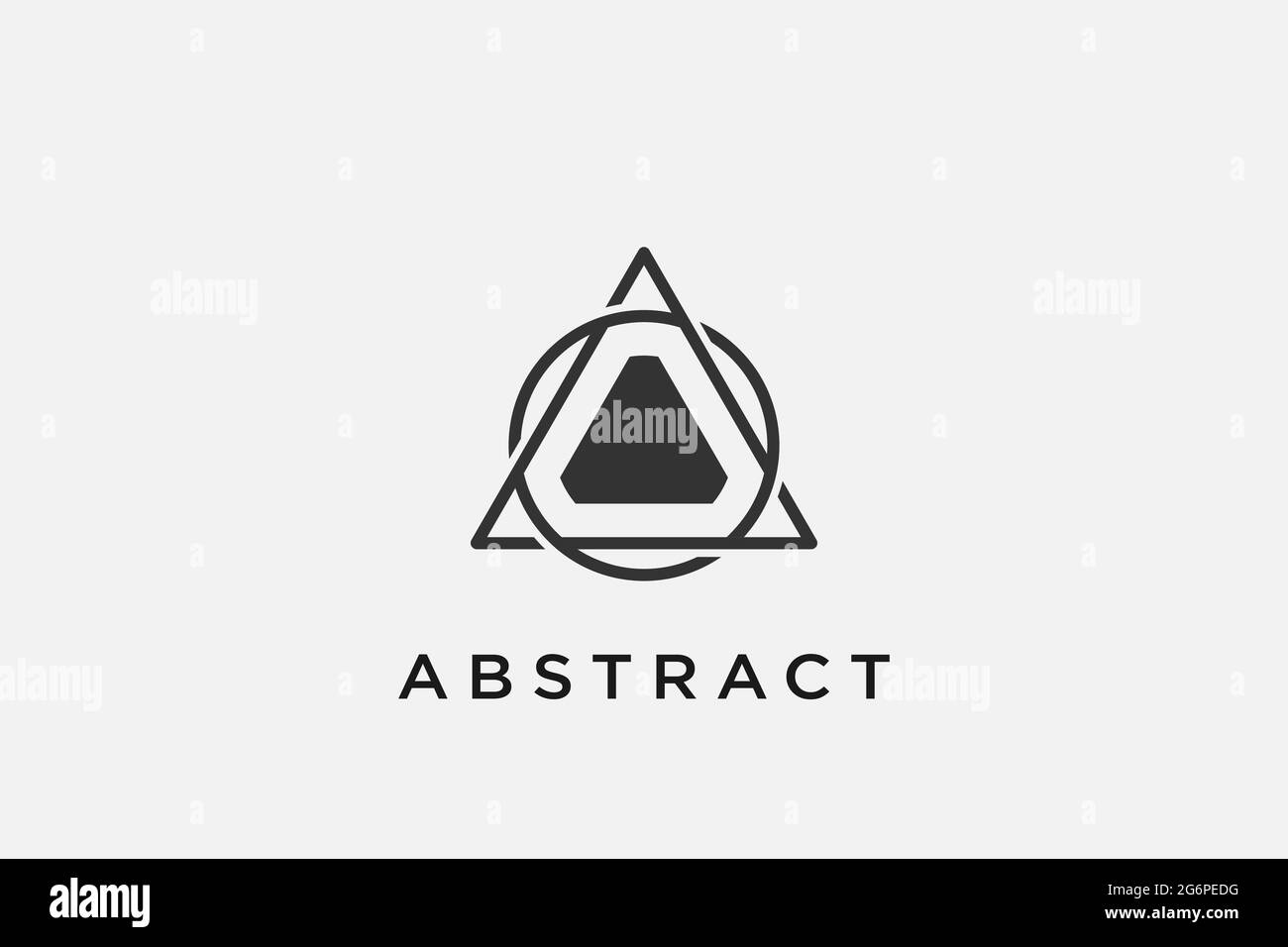 circle weave triangle tattoo, triangle interwoven with sides circle, vector template Stock Vector