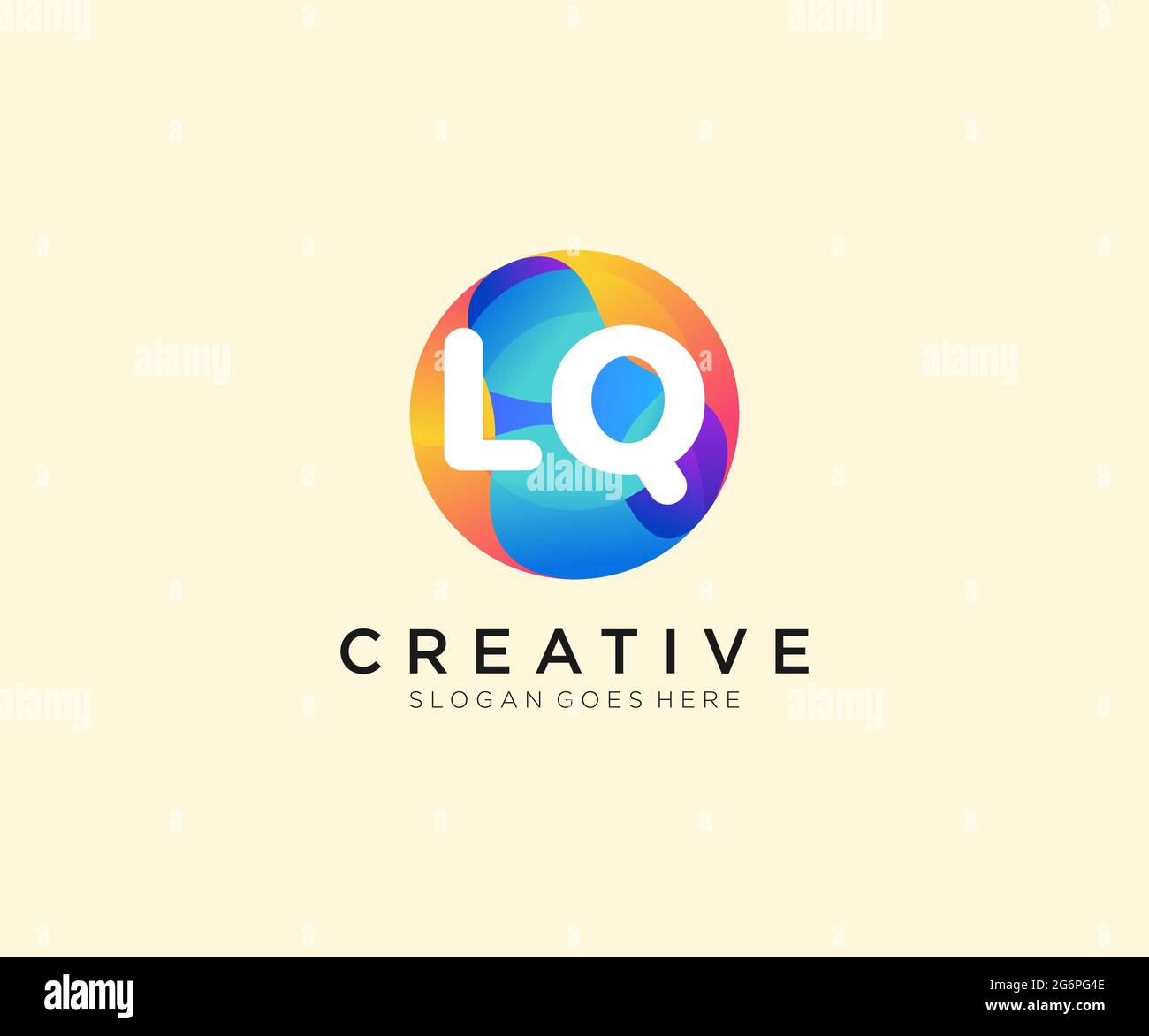LQ initial logo With Colorful Circle template Stock Vector Image & Art ...