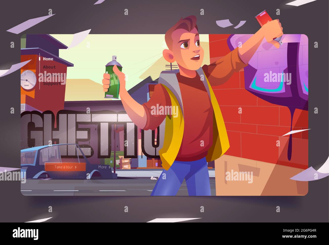 Featured image of post View 25 Cartoon Graffiti Broken Brick Wall Drawing