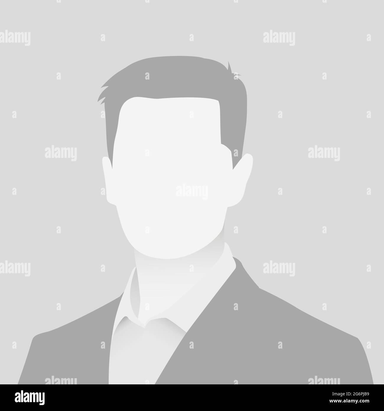 Default avatar photo placeholder. Grey profile picture icon. Business man illustration Stock