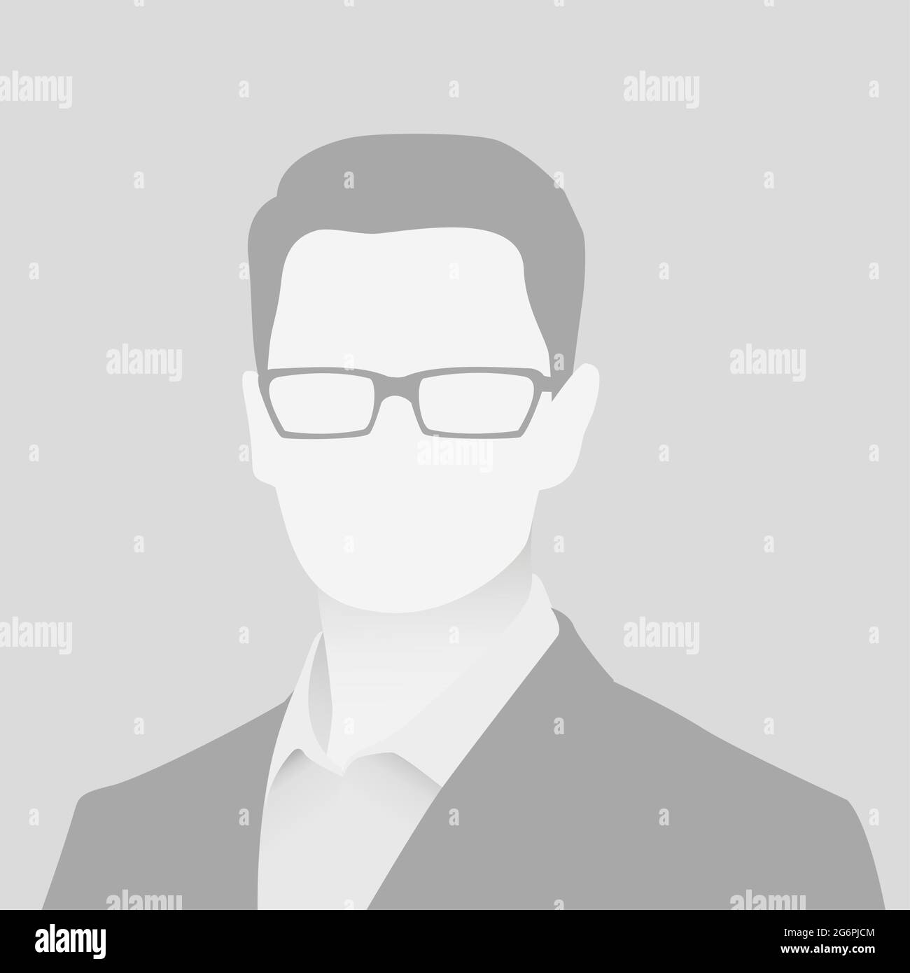 Default avatar photo placeholder. Grey profile picture icon. Business man illustration Stock