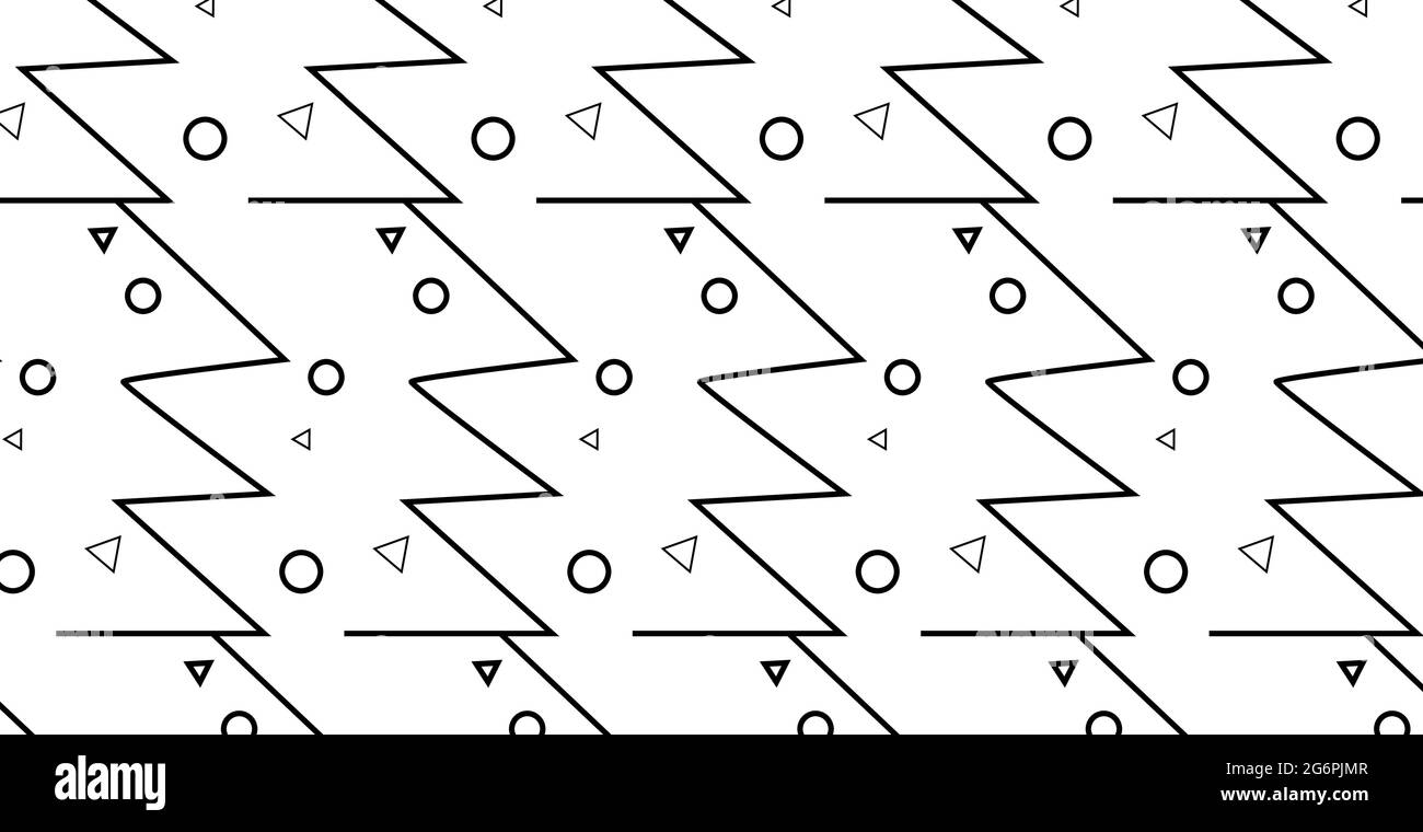 Seamless pattern, various geometric shapes on a white background ...