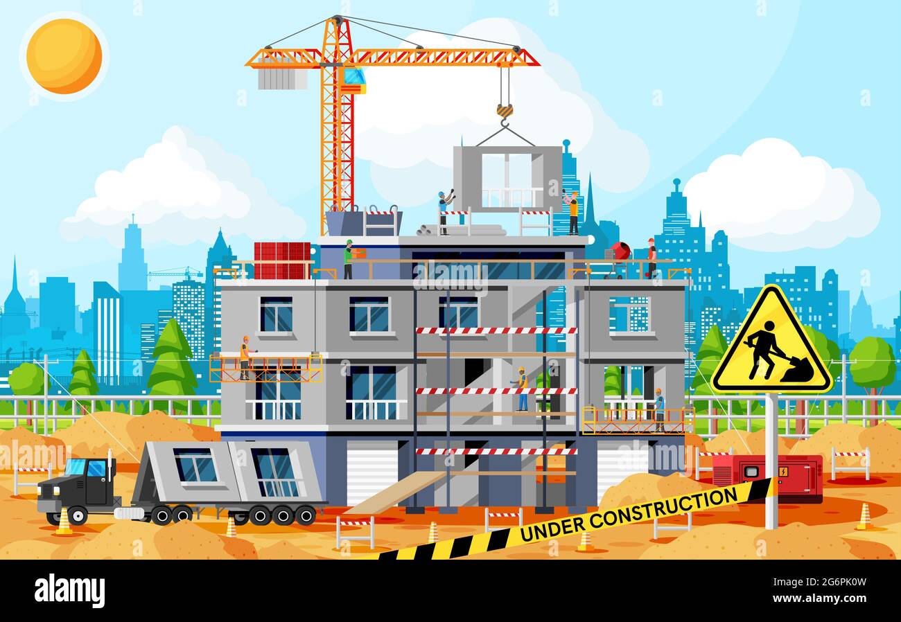 Construction Site Banner Stock Vector Image & Art - Alamy