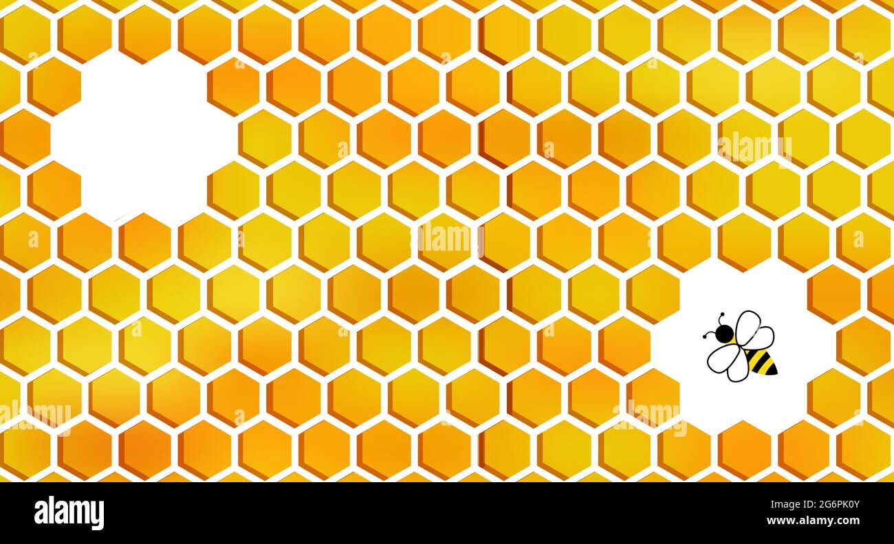 Honeycomb background pattern orange gradient. Abstract yellow ...