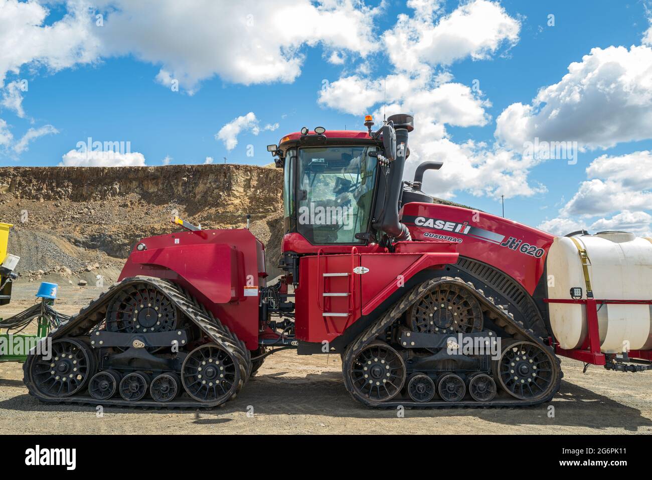 A Case IH Steiger JTI 620 Quadtrac tractor in a parking lot near Wilcox