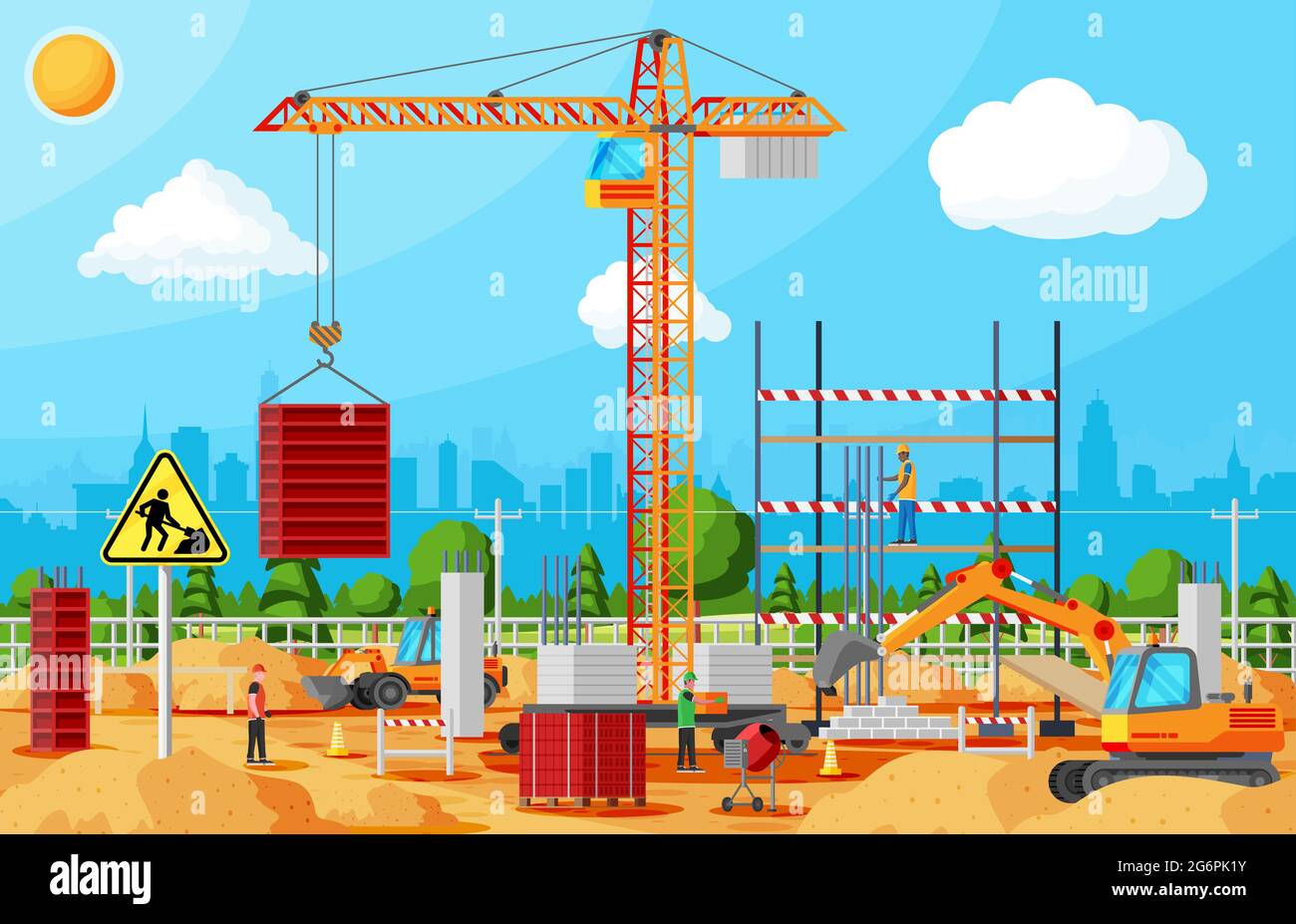 Construction Site Banner Stock Vector Image & Art - Alamy