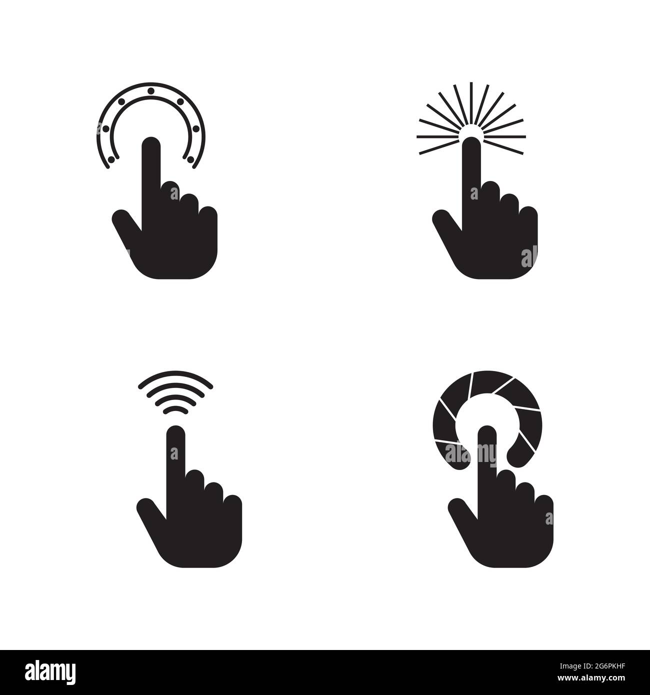 Hand Touch Vector icon design illustration Template Stock Vector Image ...