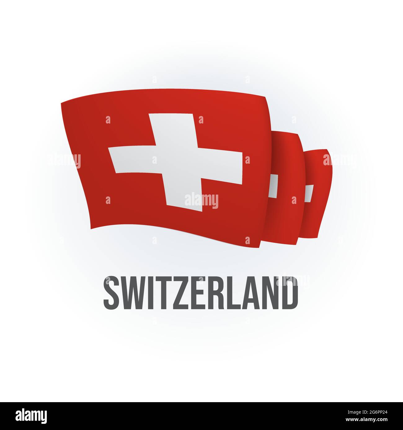 Vector flag of Switzerland. Swiss waving flag. Vector illustration ...