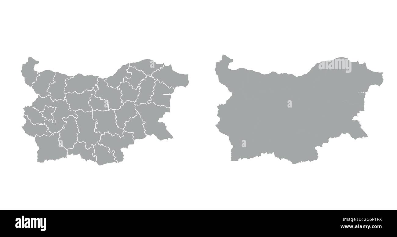 Bulgaria black map on white background vector Stock Vector