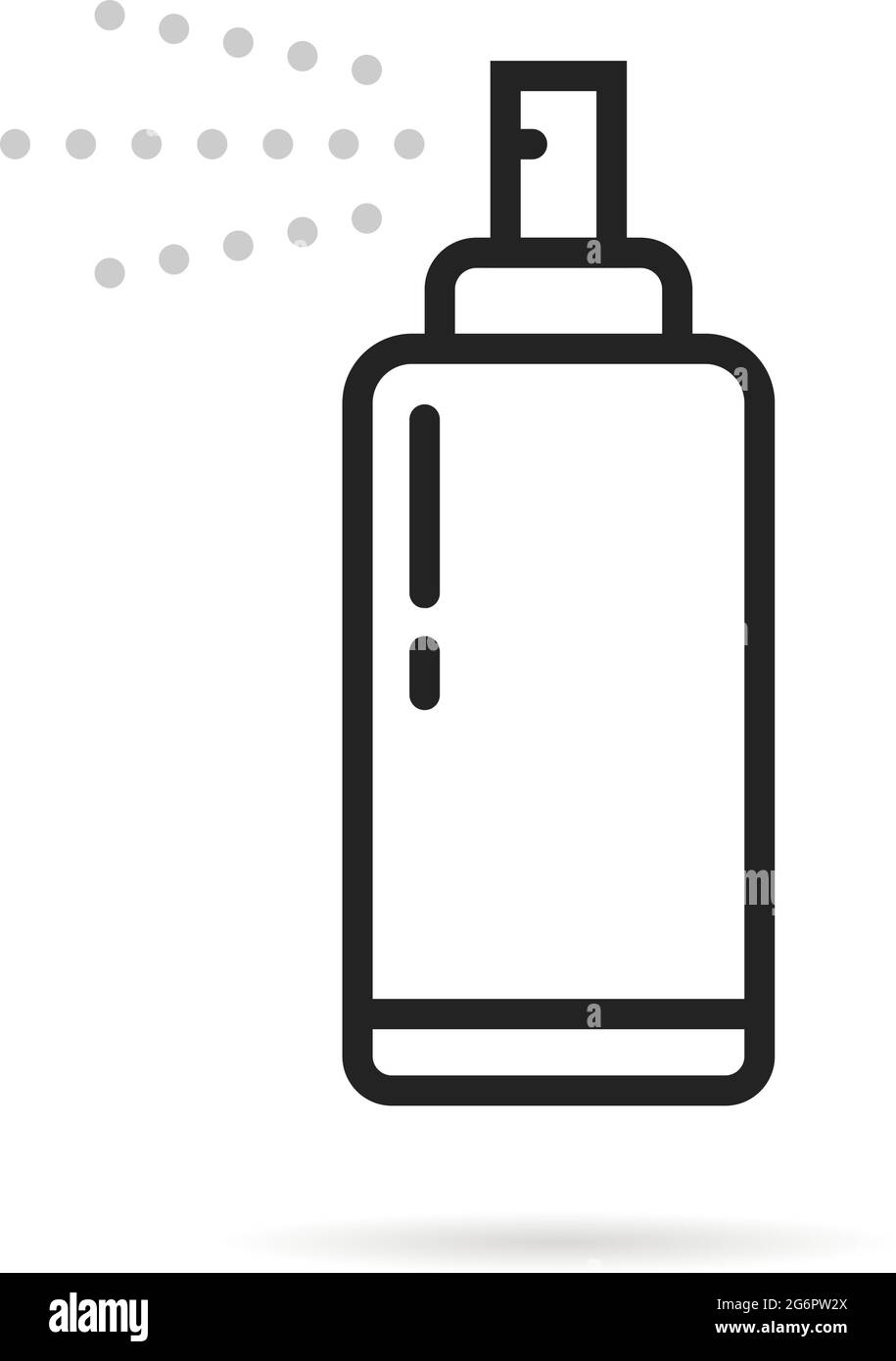 thin line bottle with aerosol spray Stock Vector