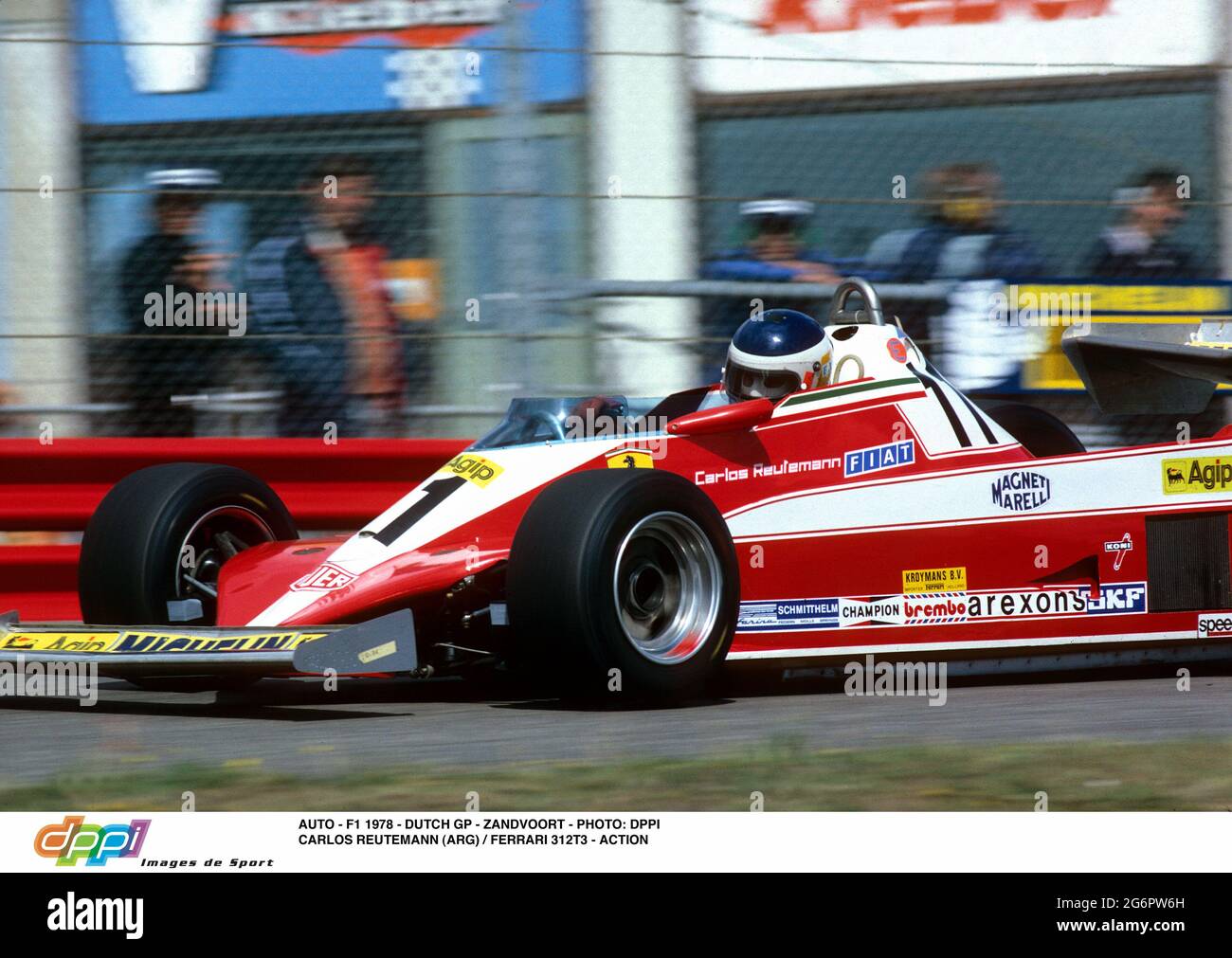 AUTO - F1 1978 - DUTCH GP - ZANDVOORT - PHOTO: DPPI CARLOS REUTEMANN (ARG) / FERRARI 312T3 - ACTION Stock Photo