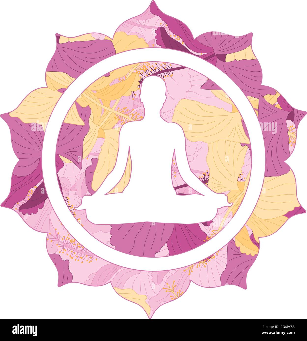 yoga in the lotus position Stock Vector Image & Art - Alamy
