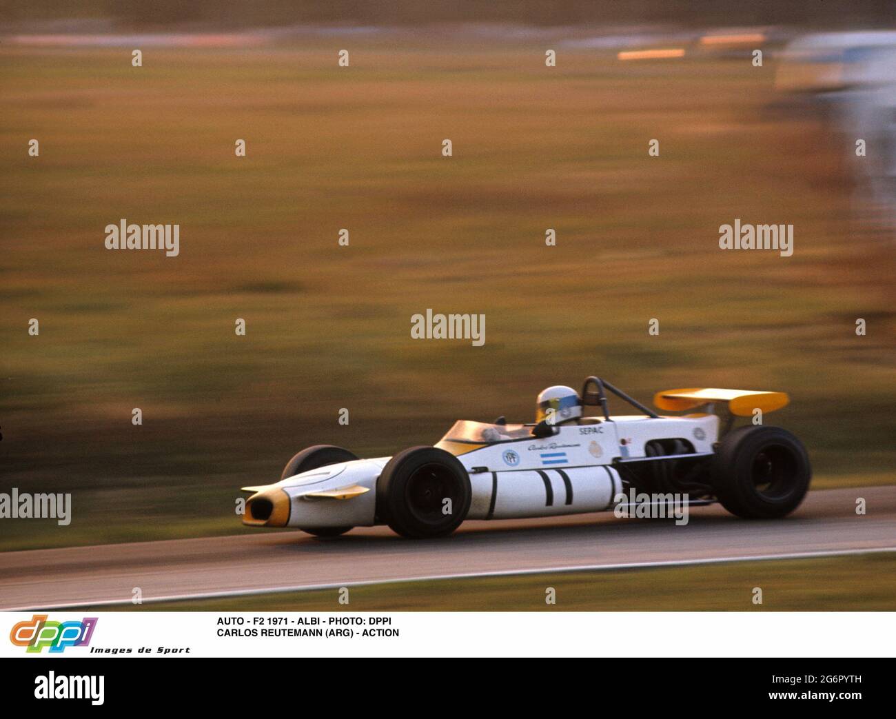 AUTO - F2 1971 - ALBI - PHOTO: DPPI CARLOS REUTEMANN (ARG) - ACTION Stock Photo