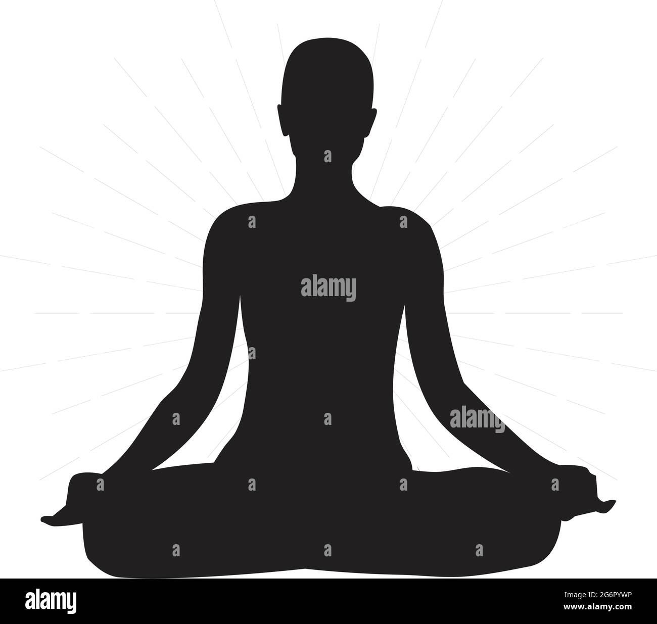 yoga in the lotus position Stock Vector