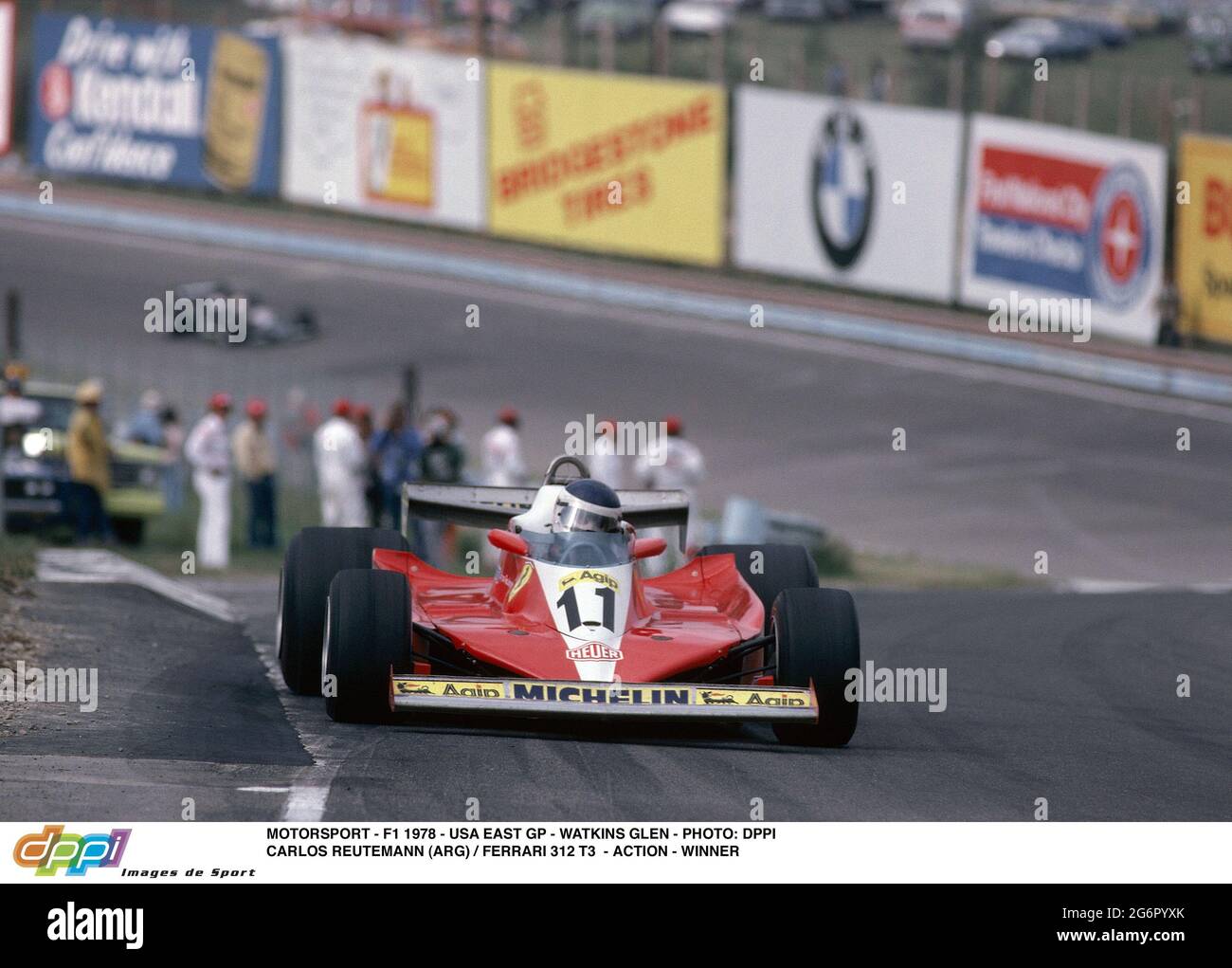 MOTORSPORT - F1 1978 - USA EAST GP - WATKINS GLEN - PHOTO: DPPI CARLOS REUTEMANN (ARG) / FERRARI 312 T3 - ACTION - WINNER Stock Photo
