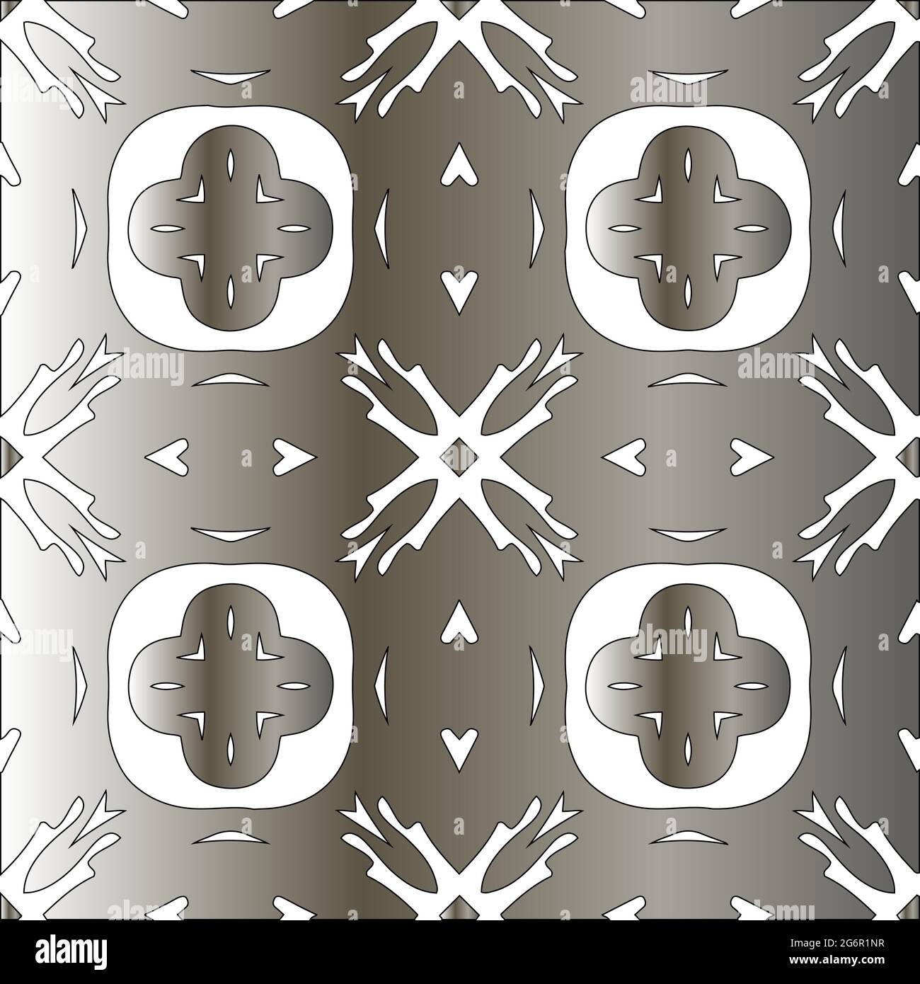 Silver metallic gradient with repeat Pattern . Abstract metallic background. Stock Vector