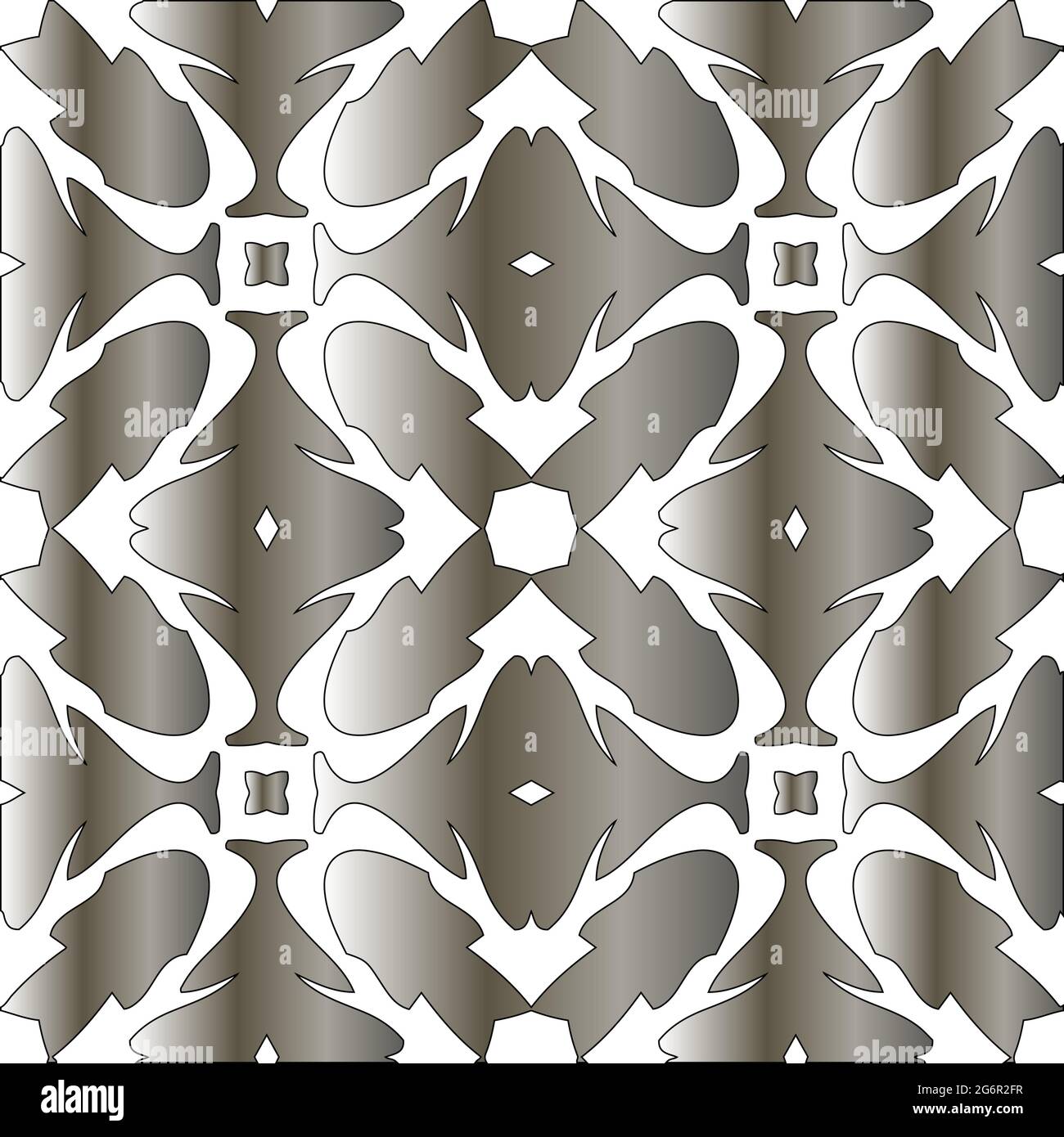 Silver metallic gradient with repeat Pattern . Abstract metallic background. Stock Vector