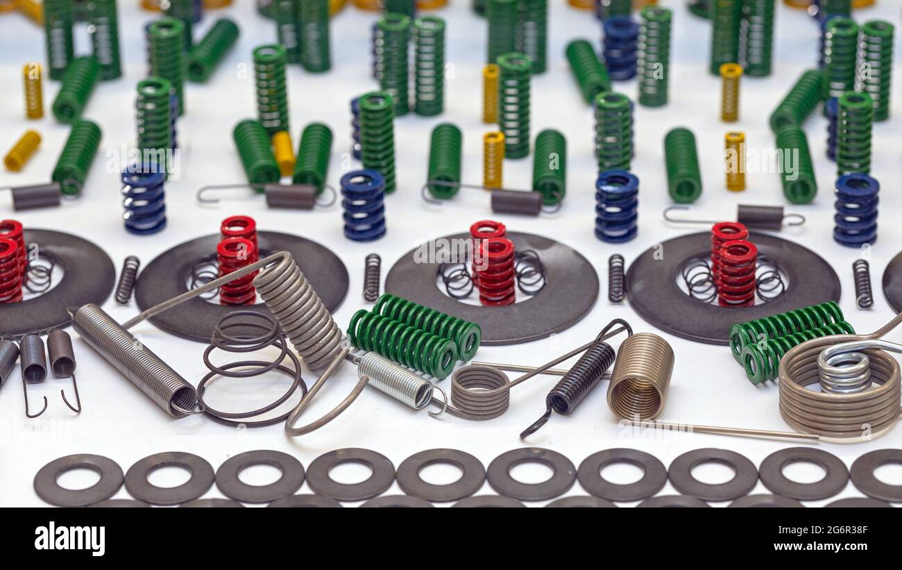 New Coil Springs Spare Parts for Industry Machines Stock Photo Alamy