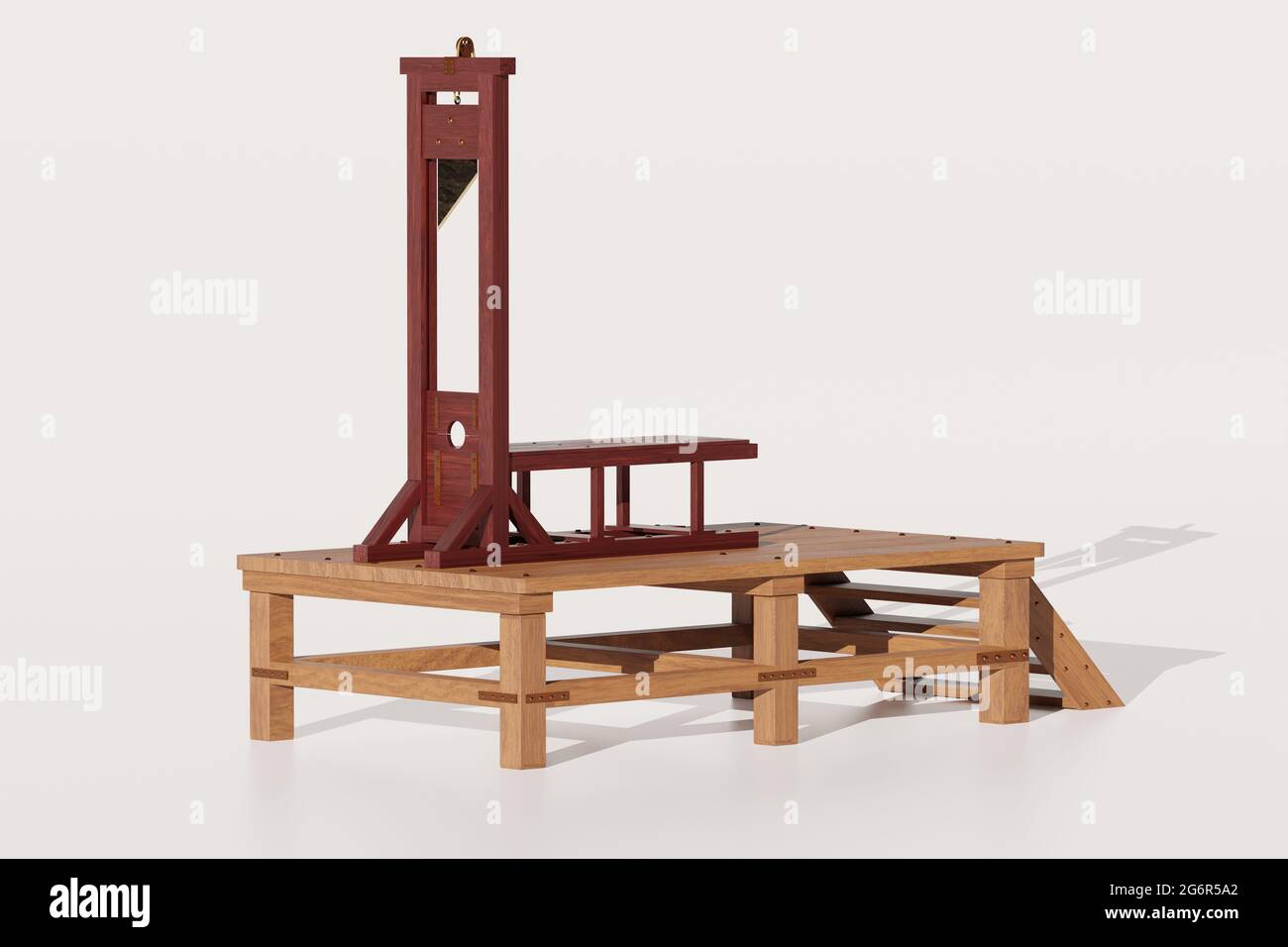 Guillotine isolated on white background. 3D illustration Stock Photo