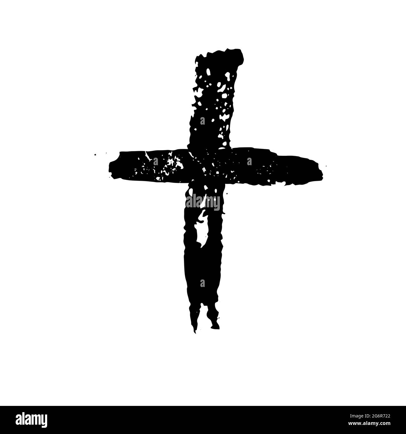 Black blotted cross. Vector illustration Stock Vector Image & Art Alamy
