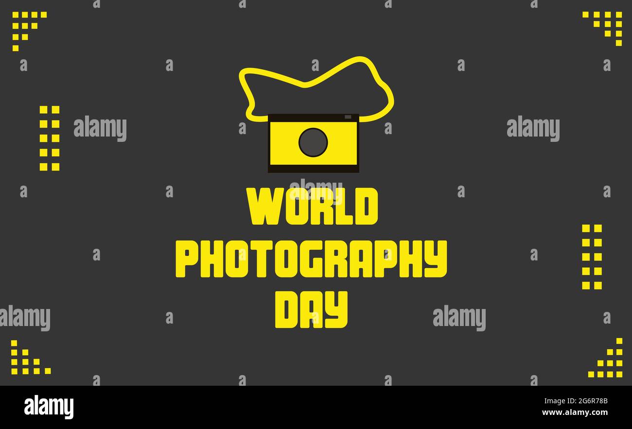 World Photography Day vector template Stock Vector