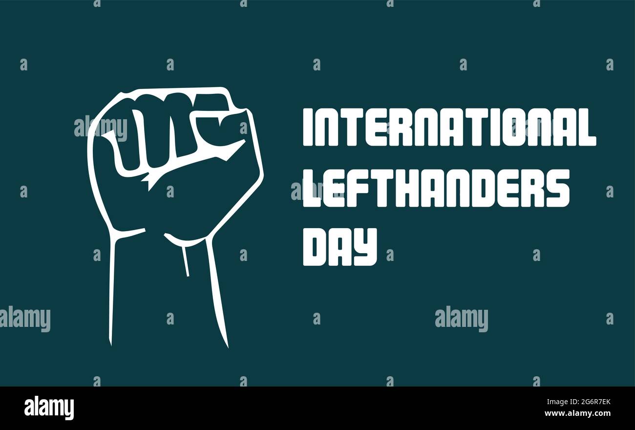 International Lefthanders Day vector template Stock Vector